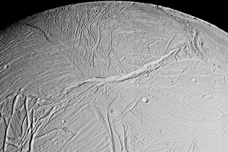 Underneath the icy, thick crust of Enceladus - one of Saturn's moons - lies a global ocean.