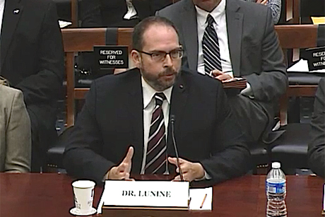 Jonathan Lunine testifies before the U.S. House Committee on Science, Space and Technology on Sept. 29, offering advice on the next solar system places to visit.