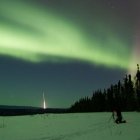 Rocket launched into northern lights Thumb