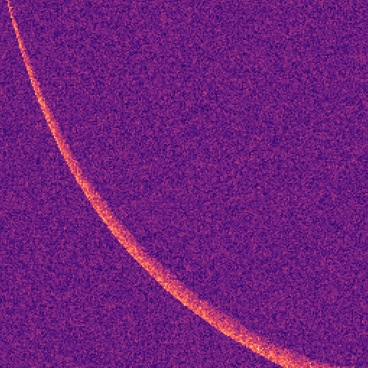 Dynamic spectrum of a simulated fast radio burst