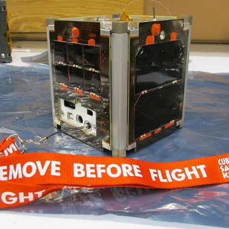 This Medgar Evers College CubeSat was launched into space in December 2013