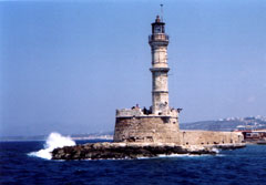 Lighthouse in Chania harbor